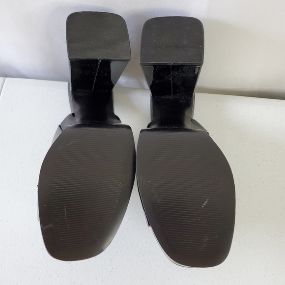 Nine West Jilie Platform Mules Size 10 Open Toe Patent Leather High Heel Sandal - Picture 8 of 16